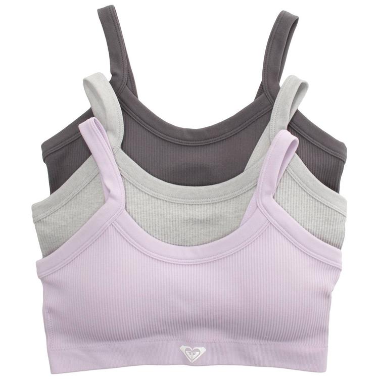 Womens Roxy 3Pk Ribbed Bralette - RX6570-3PKAC