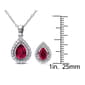 Gemstone Classics&#8482; 4 7/8ctw. Created Ruby Teardrop Necklace Set - image 6