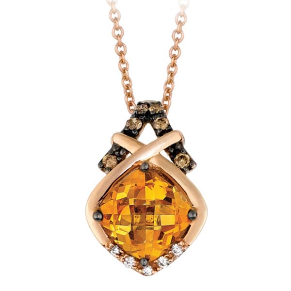 Le Vian(R) Chocolatier(R) Cinnamon Citrine(R) & Diamond Pendant - image 