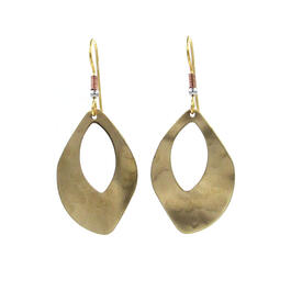Silver Forest Hammered Organicaly Grown Shape Earrings