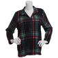 Womens Bonnie Evans Tartan Plaid Polar Fleece Jacket - image 1