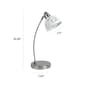 Simple Designs Brushed Nickel Desk Lamp w/Porcelain Flower Shade - image 4
