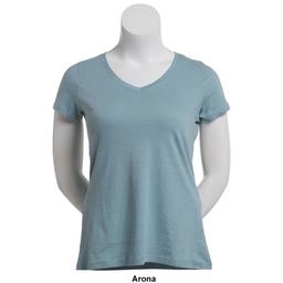Petite Architect® Short Sleeve Slub V-Neck Tee