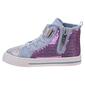 Little Girls Disney Frozen Elsa and Anna Canvas Fashion Sneakers - image 2