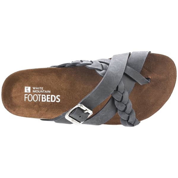 Womens White Mountain Harrington Footbed Slide Sandals