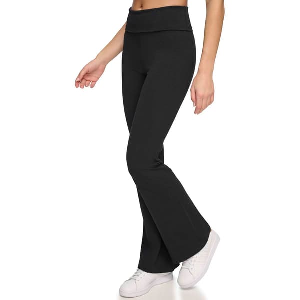 Womens Andrew Marc Sport Fold Over Waistband Yoga Pants