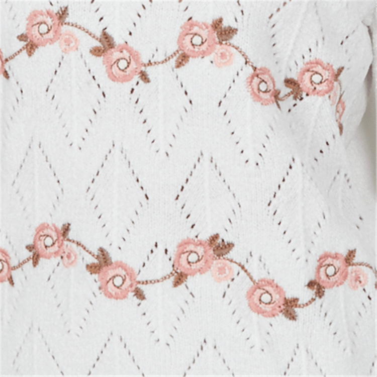 Womens Alfred Dunner Sunset Ridge Floral Pointelle Sweater