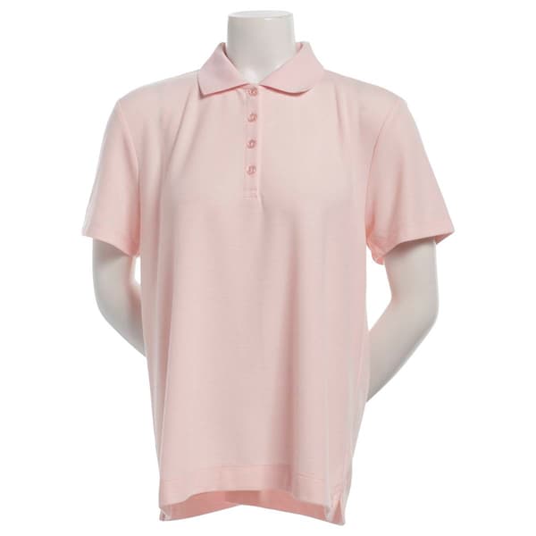 Petite Hasting & Smith Short Sleeve Solid Polo - image 
