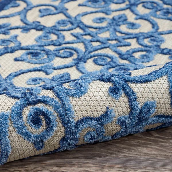 Nourison Aloha Scroll Contemporary Indoor/Outdoor Area Rug