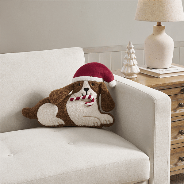 Hallmark Holiday Dog Shaped Decorative Pillow - 16 x 12 - image 