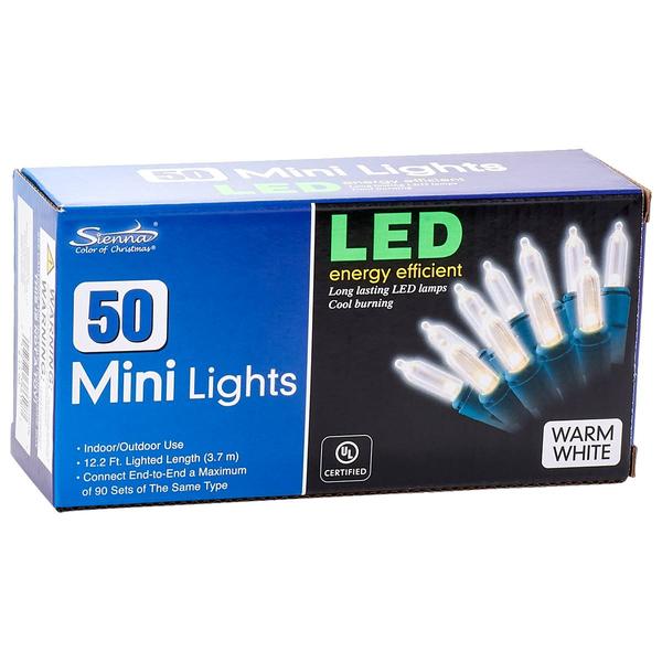Sienna Warm White 50ct. Incandescent Christmas Lights - image 