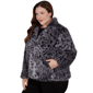 Plus Size Skye’s the Limit Icy Blue Sparkle Leopard Jacket - image 3