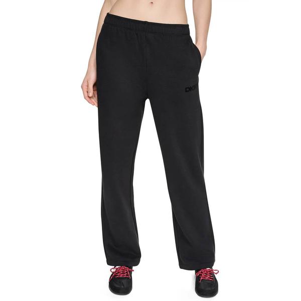 Womens DKNY Sport High Rise Open Leg Fleece Pants