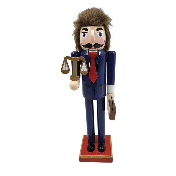 Santa's Workshop 14in. Lawyer Nutcracker - image 