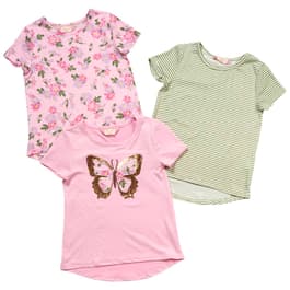 Girls &#40;7-12&#41; BTween&#40;R&#41; 3pk. Floral Striped Tees