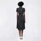 Petite Kasper Short Puff Sleeve Dot Midi Shirtdress - image 2