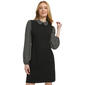 Womens Tommy Hilfiger Long Sleeve Solid 2fer with Dot Georgette - image 1