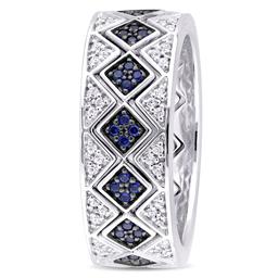 Gemstone Classics™ 1 3/8ctw. Sapphire Sterling Silver Ring