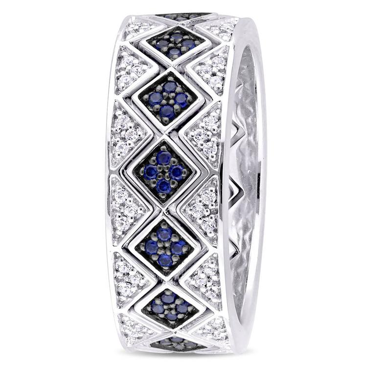 Gemstone Classics™ 1 3/8ctw. Sapphire Sterling Silver Ring