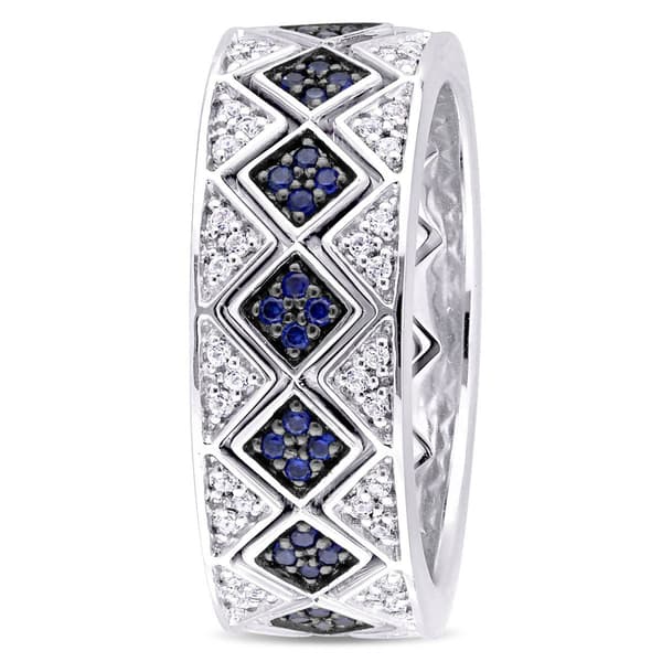 Gemstone Classics™ 1 3/8ctw. Sapphire Sterling Silver Ring