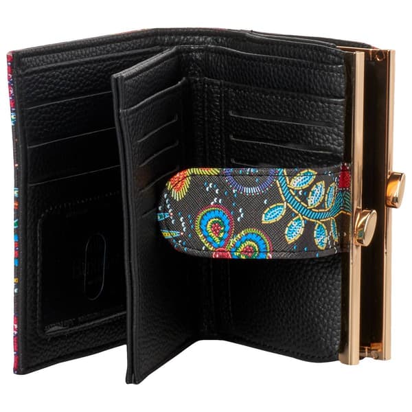 Womens Buxton Sequin Flower Lexington Wallet