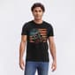 Mens Vintage Motorcycle USA  Flag Short Sleeve Graphic Tee - image 1