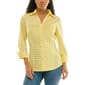 Womens Zac & Rachel Solid Knit To Fit Pintuck Casual Button Down - image 2