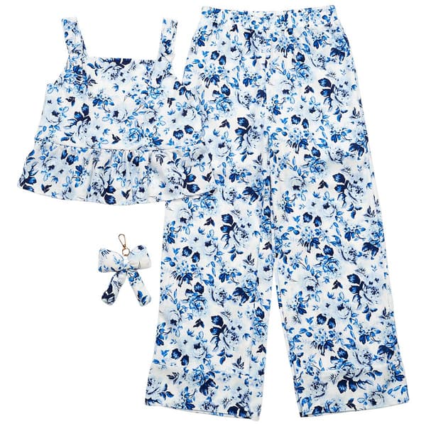 Girls (7-12) BTween(R) Sleeveless Peplum Floral Top & Pants Set