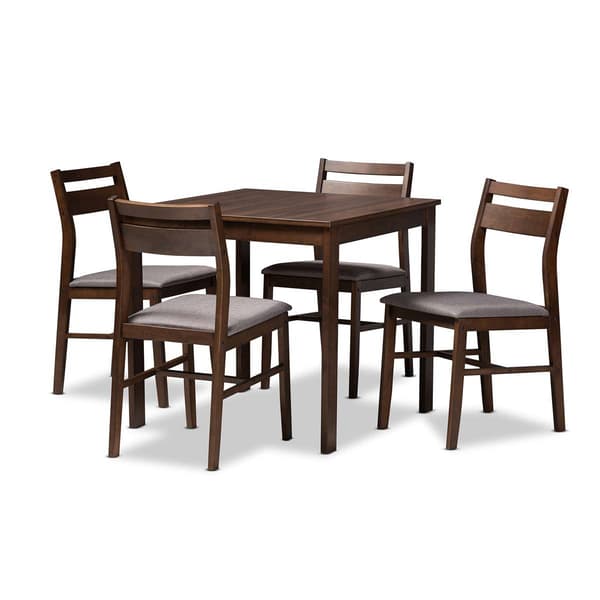 Baxton Studio Lovy 5pc. Wood Dining Set