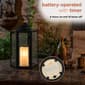 Alpine Black Hexagonal Candlelit Lantern w/ Warm White LEDs - image 6
