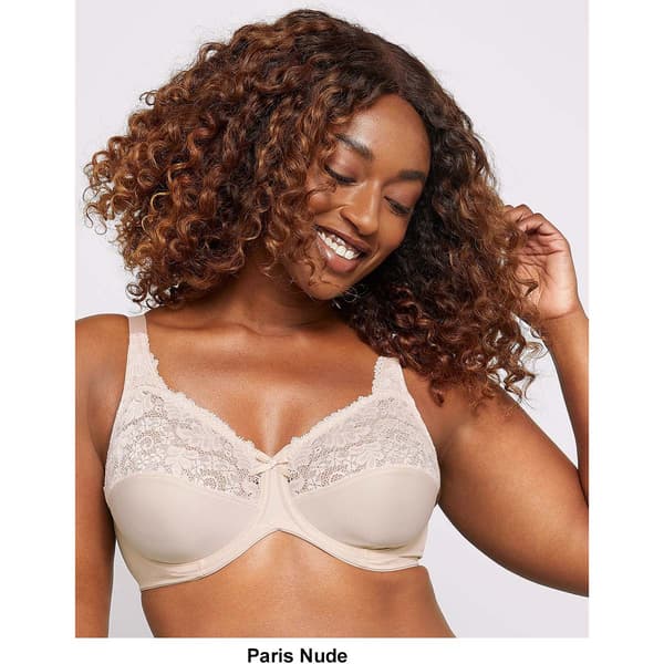 Womens Lilyette Tailored Minimizer&#174; Lace Trim Underwire Bra 0428