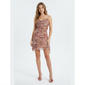 Juniors Madden Girl Mesh Padded Cup Cowl Neck Ruch Skater Dress - image 1