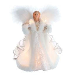 Kurt S. Adler 10in. UL 10-Light White Angel Tree Topper