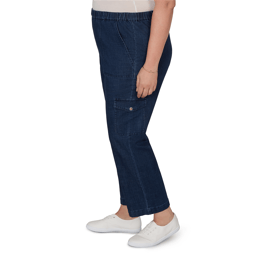 Plus Size Alfred Dunner Indigo Girls Pull On Cargo Pocket Jeans