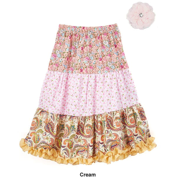 Mi Amore Gigi Peasant Skirt and Flower Hair Accessory