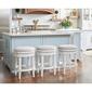 New Ridge Home Goods Chapman 25in. Swivel Barstool - White - image 3