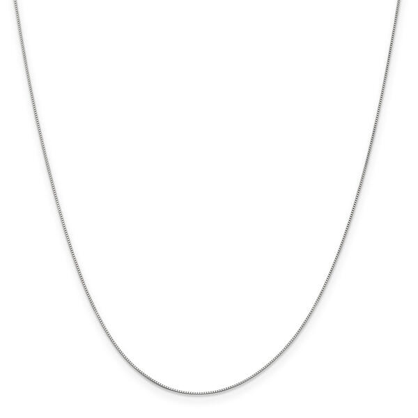 Gold Classics&#40;tm&#41; .50mm. 14kt. White Gold Box Chain Necklace - image 