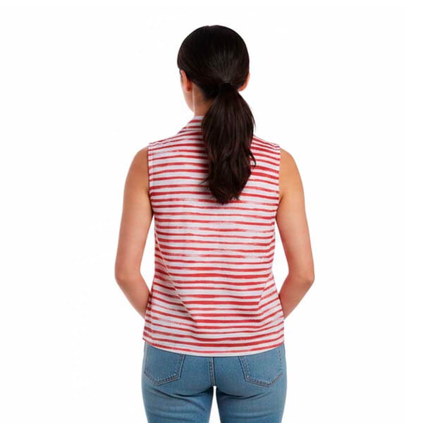Womens Thomas & Olivia Sleeveless Tie Front Star Stripe Blouse