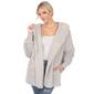 Womens White Mark Plush Hooded Cardigan With Pockets - image 9