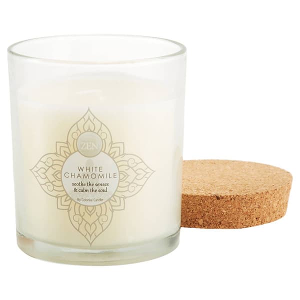Colonial Candle Zen 9.5oz White Chamomile Tumbler Candle - image 