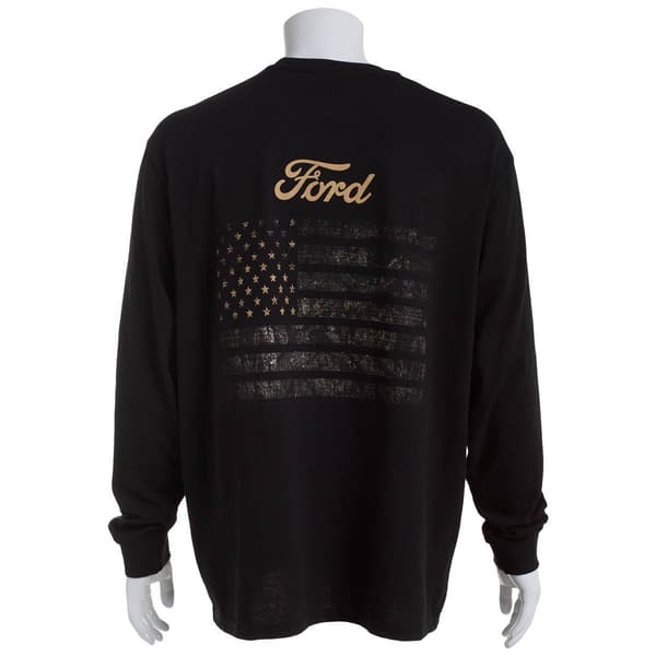 Mens Big & Tall Buckhorn River Ford Long Sleeve Tee - Black