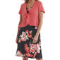 Womens Perceptions Short Sleeve  Floral Jacket Dress - image 3