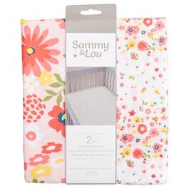 Sammy & Lou 2pk. Floral Sprinkles Microfleece Crib Sheets