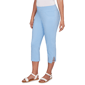 Womens Hearts of Palm Smooth Sailing Solid Pull On Capris - image 3
