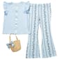 Girls (4-6x) BTween® Bow Front Ruffled Top Floral Pant Set - image 2