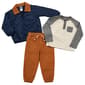 Toddler Boy Little Lad 3pc. Quilted Jacket & Corduroy Pant Set - image 1