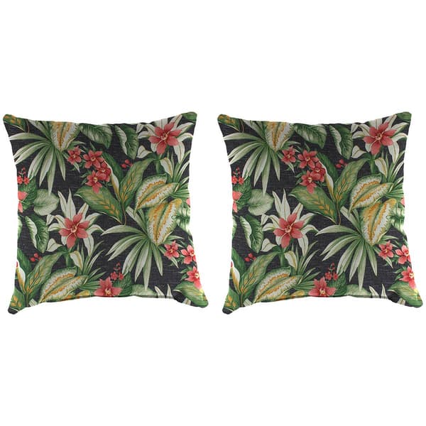 Jordan Manufacturing Square Outdoor Toss Pillows - Tahita Noir - image 
