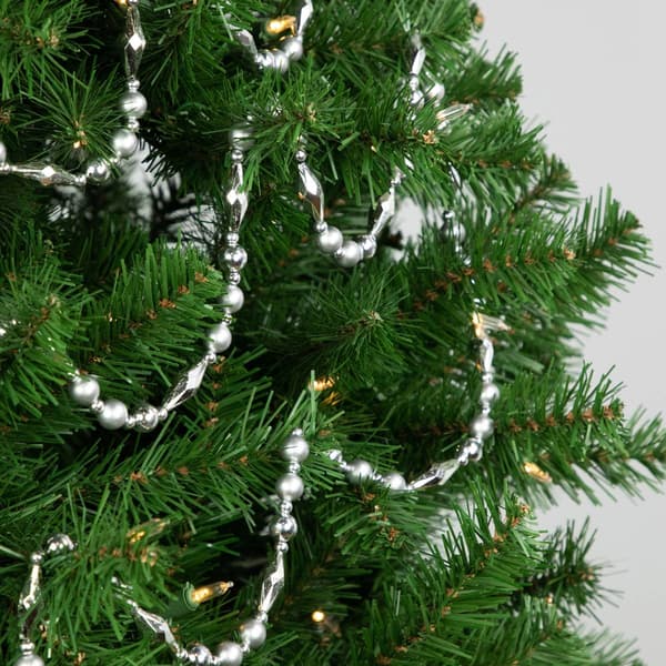 Northlight Seasonal Shiny & Matte Silver Beaded Christmas Garland