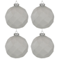 Northlight 4ct. White Glittered Christmas Glass Ball Ornaments - image 5