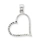 14kt. White Gold Diamond Cut Heart Pendant - image 1